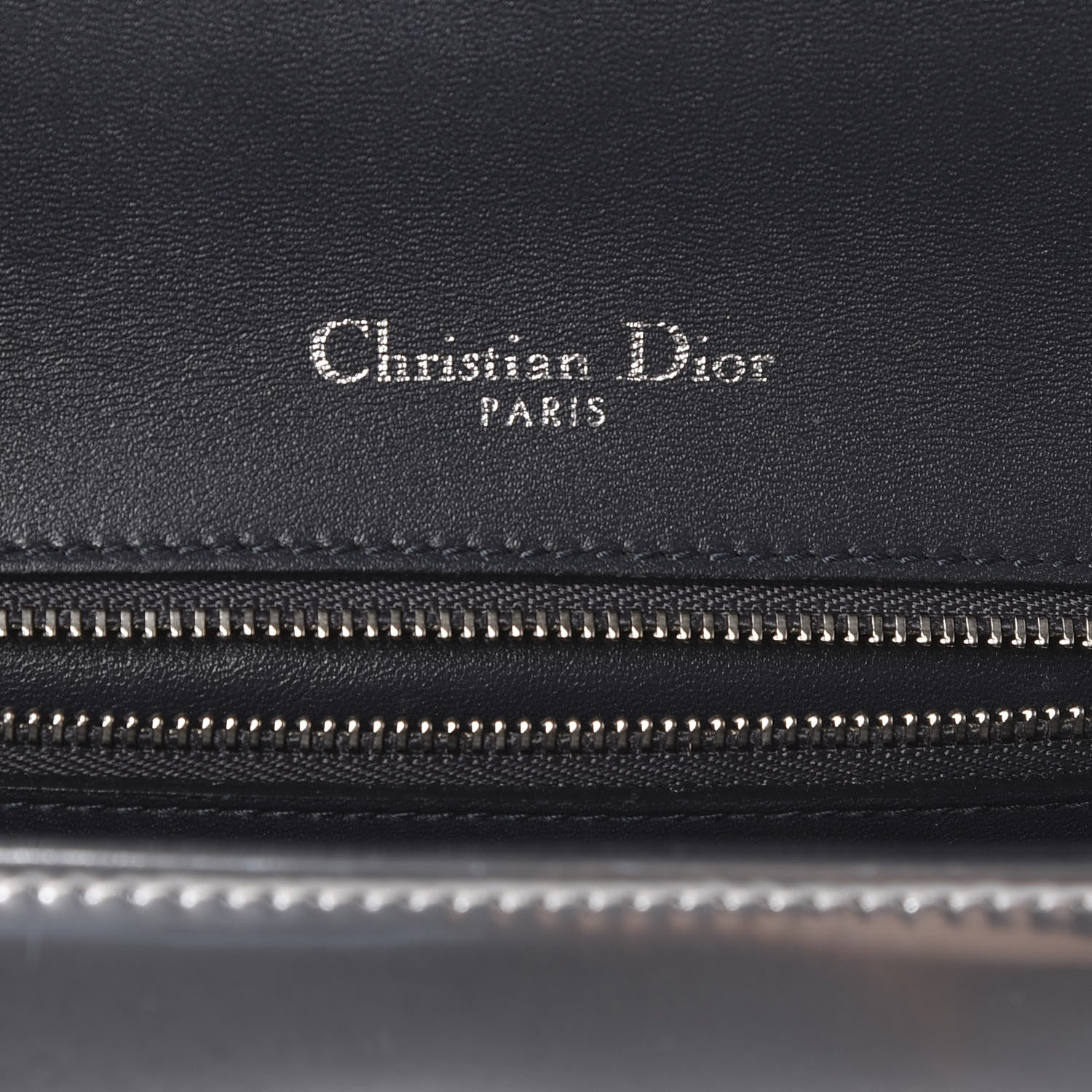 Christian Dior Metallic Patent Micro-Cannage Medium Diorama Flap Bag Silver 7 of 12