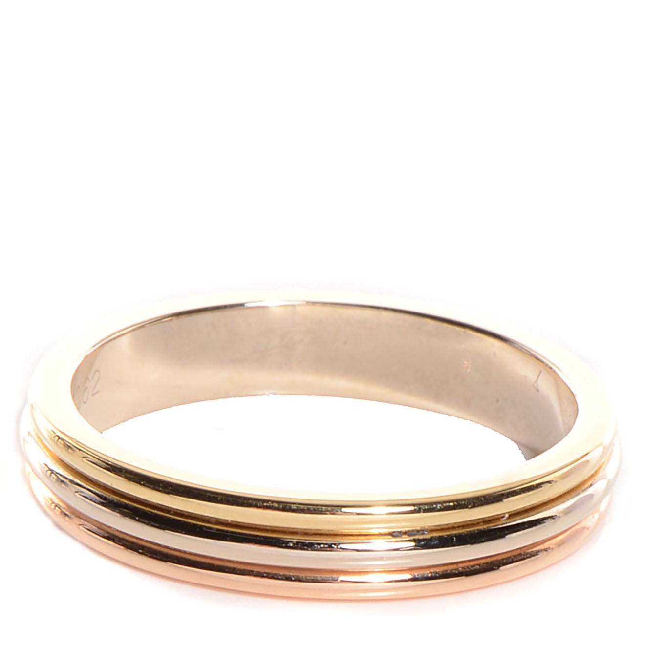 Cartier 18K Pink Yellow White Gold Trinity Wedding Band Ring 58 US 8.25 1 of 5