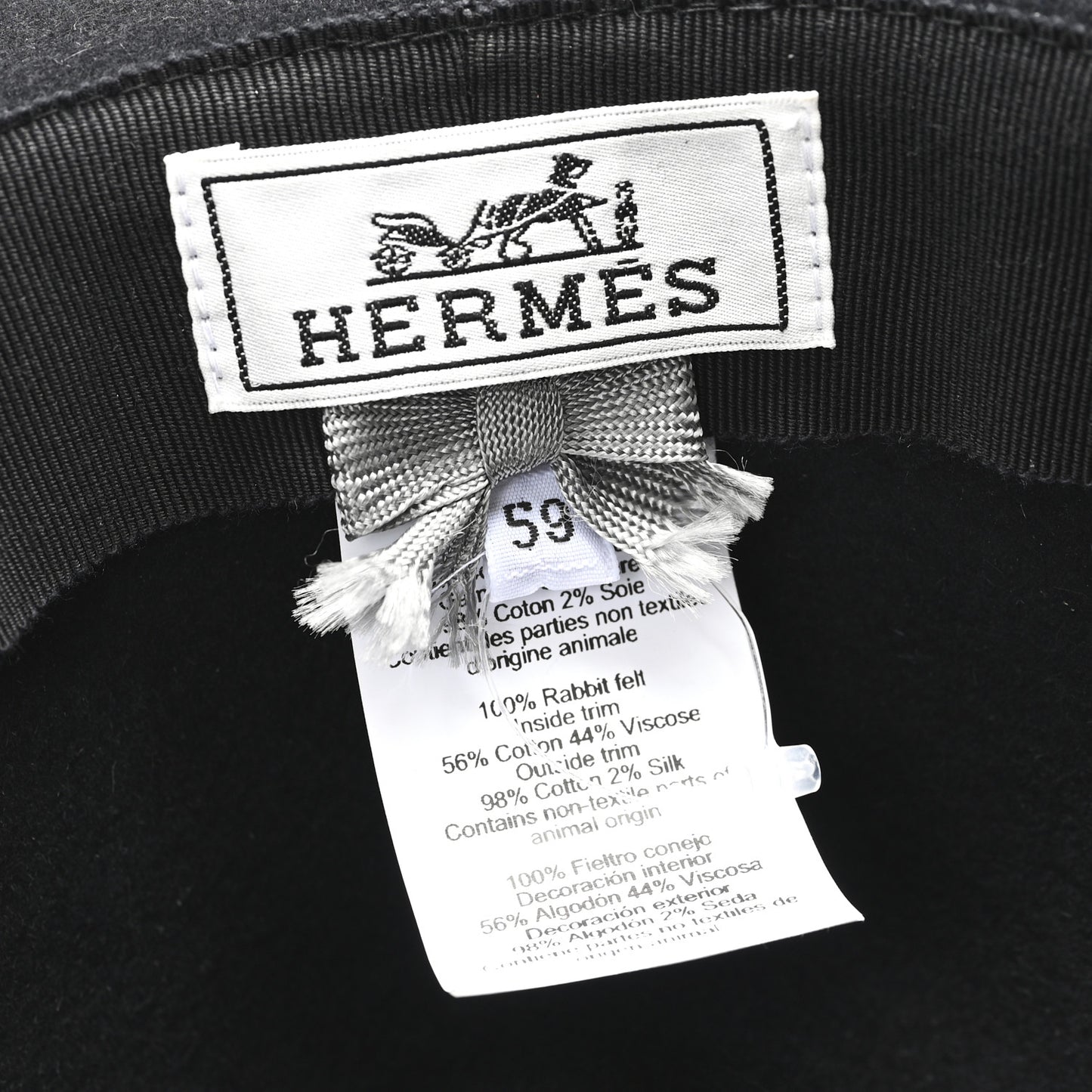 Rabbit Felt Faubourg Hat 59 Black