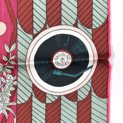 Hermes Silk La Danse Des Amazones Scarf 90 Fuchsia Vert White 3 of 5