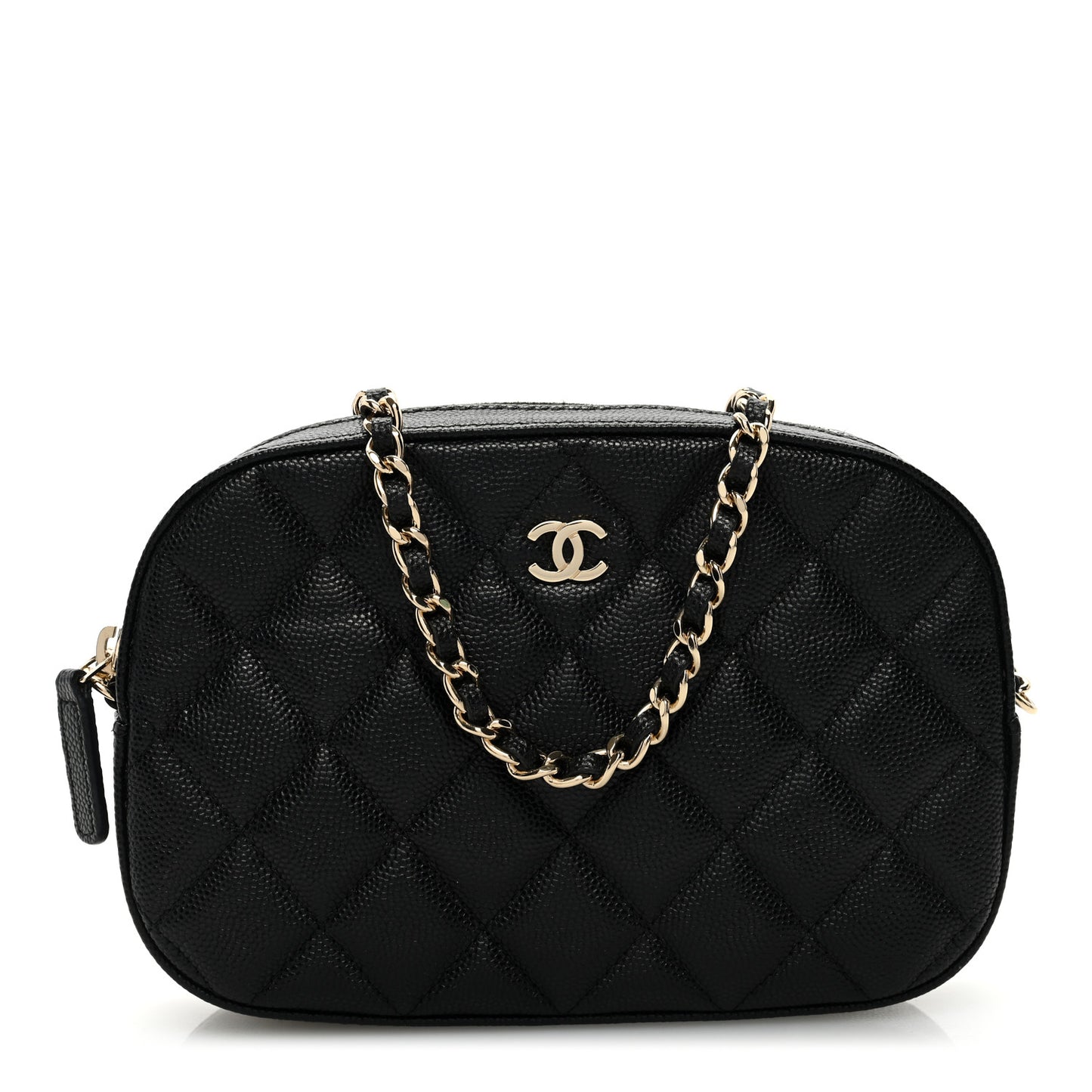 Caviar Quilted Vanity With Chain Black