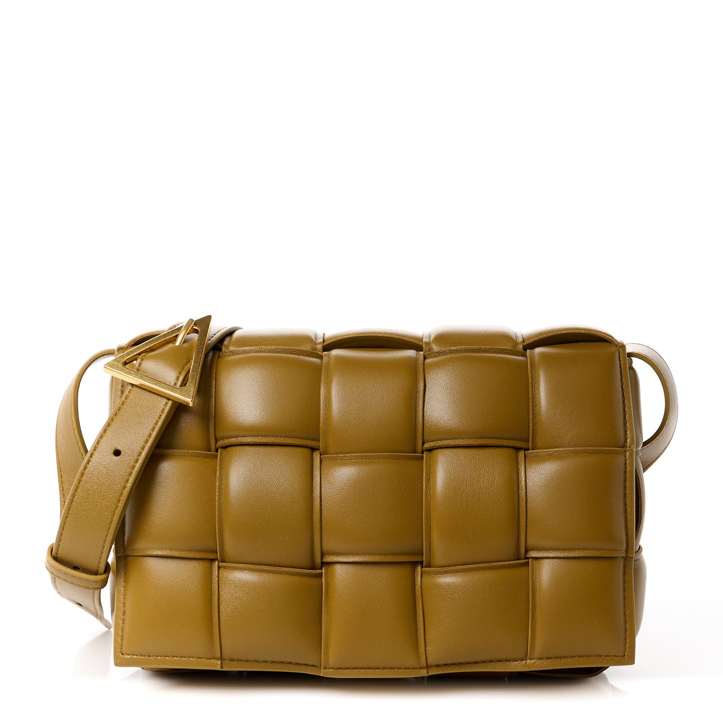Nappa Maxi Intreccio Padded Cassette Crossbody Bag Acorn