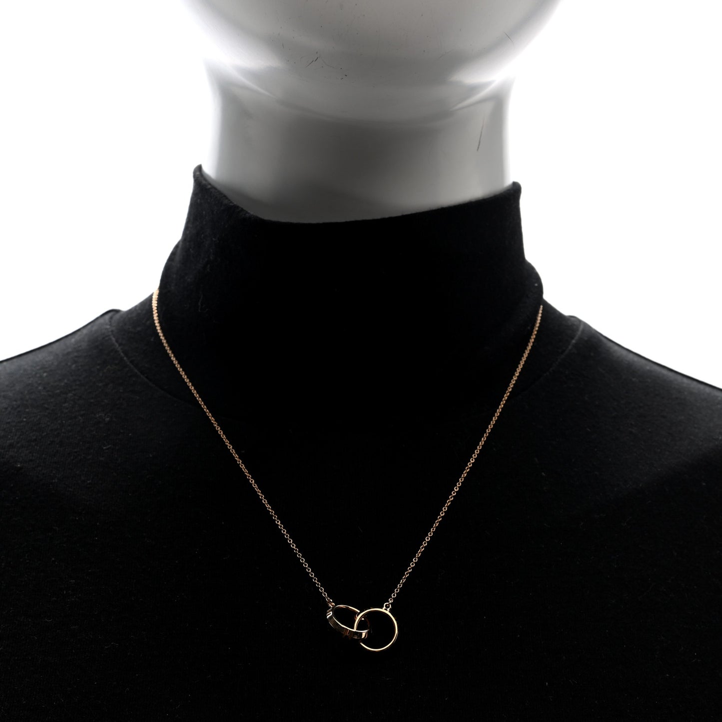 18K Rose Gold Interlocking Atlas Open Pendant Necklace