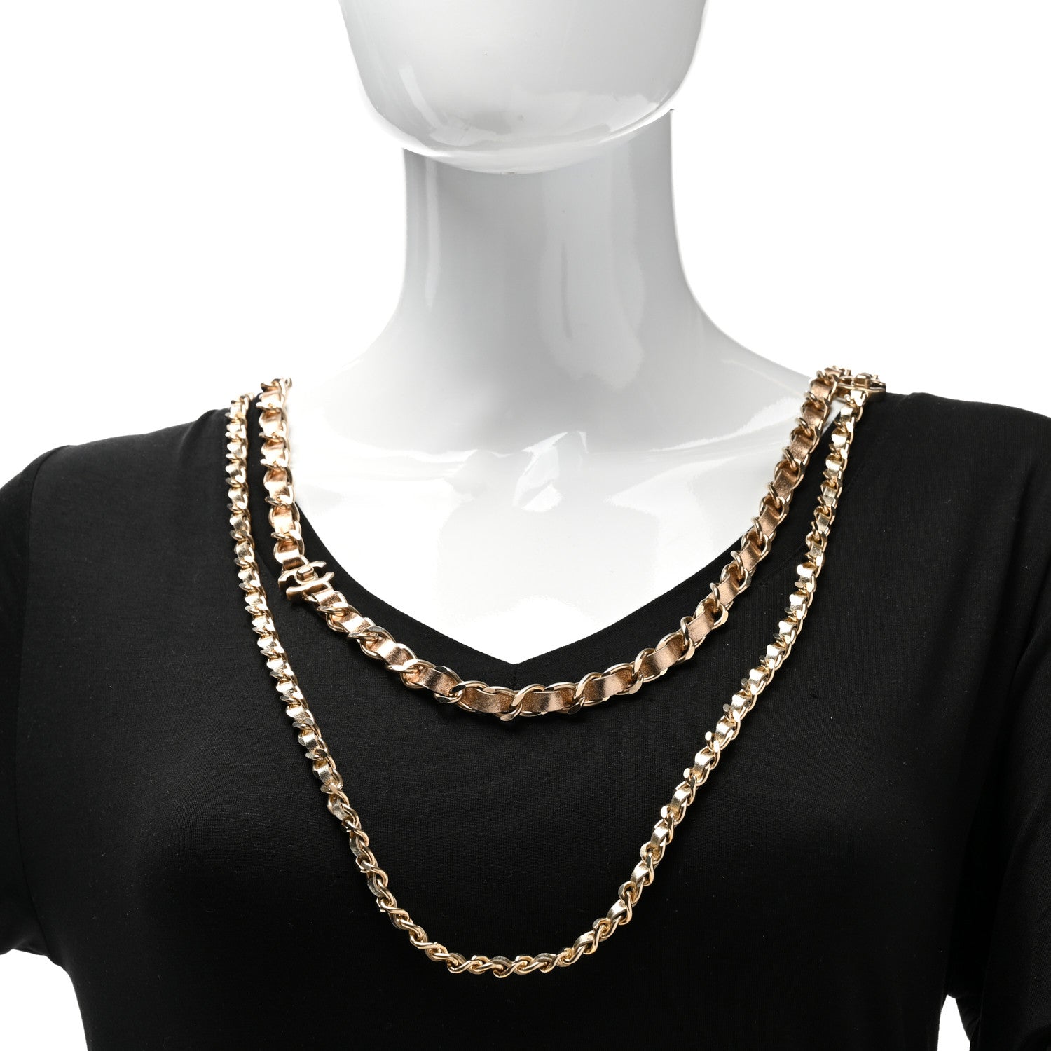 Chanel Lambskin CC Turnlock Long Necklace Gold 2 of 5