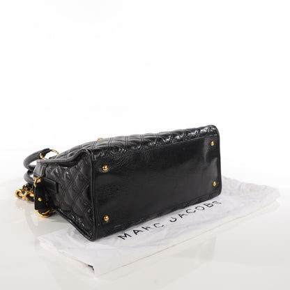 Marc Jacobs Lacquered Goatskin Quilted Class Satchel Black 4 of 7