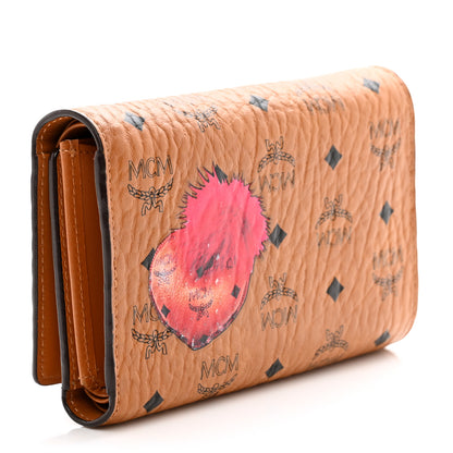 MCM Visetos New Year Series Rooster Three-Fold Flap Wallet Cognac 3 of 14