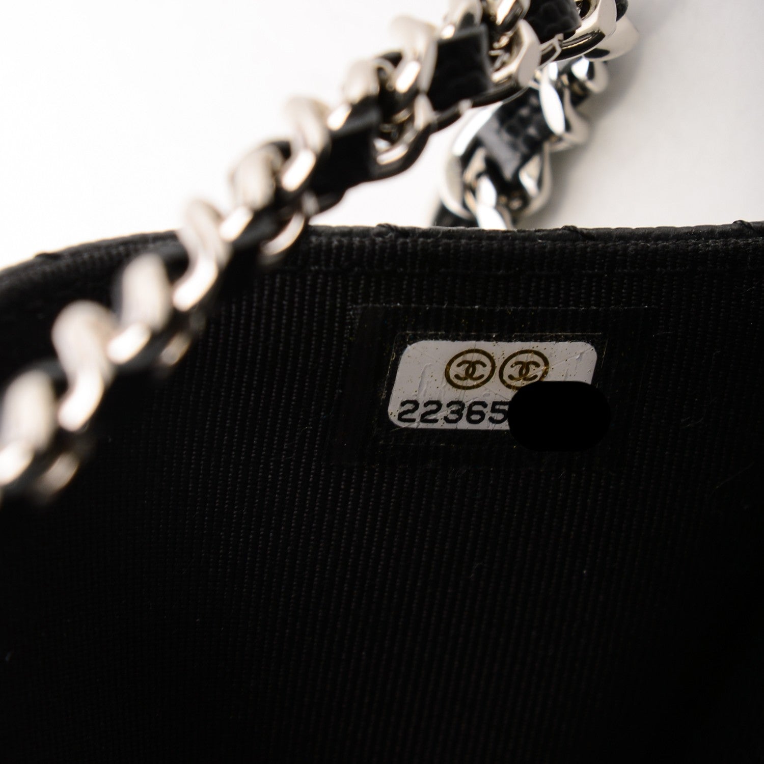 Chanel Caviar Chevron Wallet On Chain WOC Black 8 of 8
