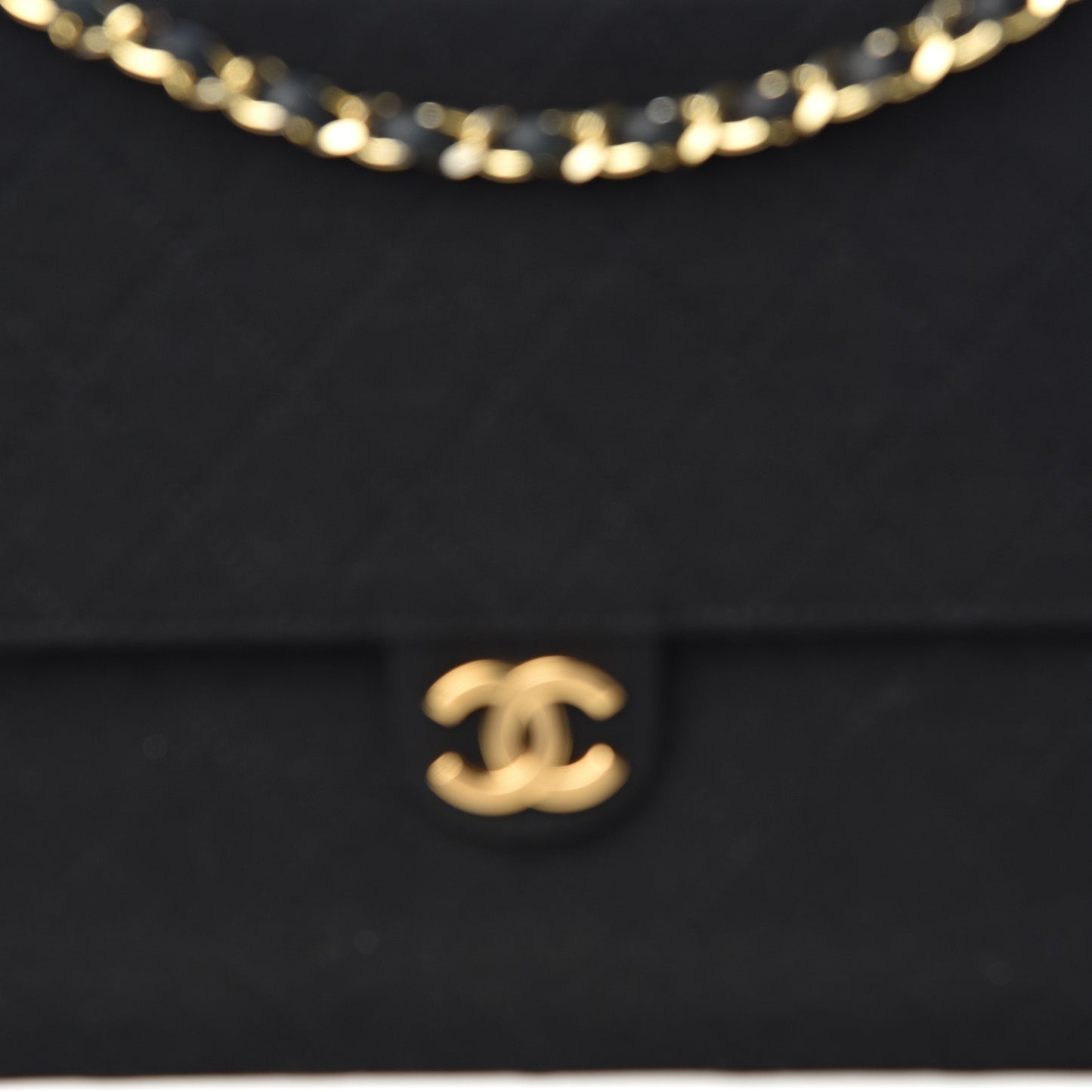 Jersey Quilted Medium Single Flap Black