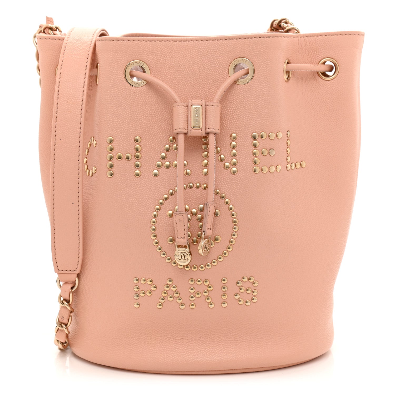 Chanel Caviar Deauville Drawstring Bucket Bag Light Pink 1 of 10