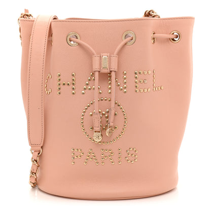 Chanel Caviar Deauville Drawstring Bucket Bag Light Pink 1 of 10