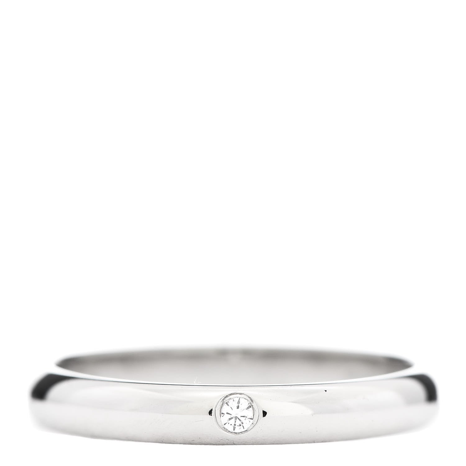 Cartier Platinum Diamond 2.6mm 1895 Wedding Band Ring 49 4.75 1 of 5