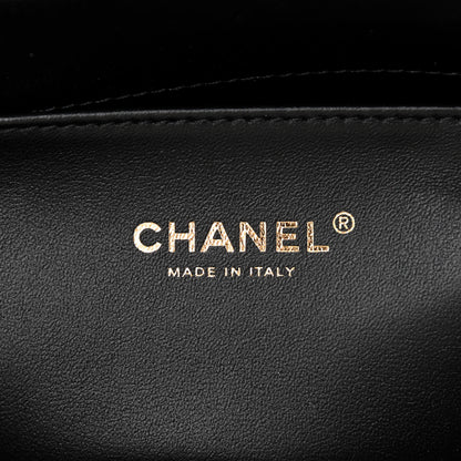 Chanel Caviar Chevron Quilted Medium Boy Flap Black 5 of 10