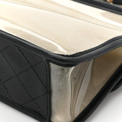 Chanel Lambskin PVC Sand By The Sea Flap With Pearl Strap Black 12 of 13