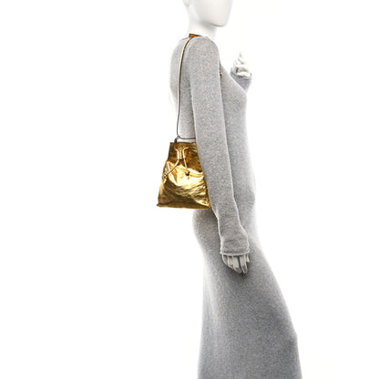 Khaite Metallic Calfskin Cecilia Small Bucket Bag Gold 2 of 9