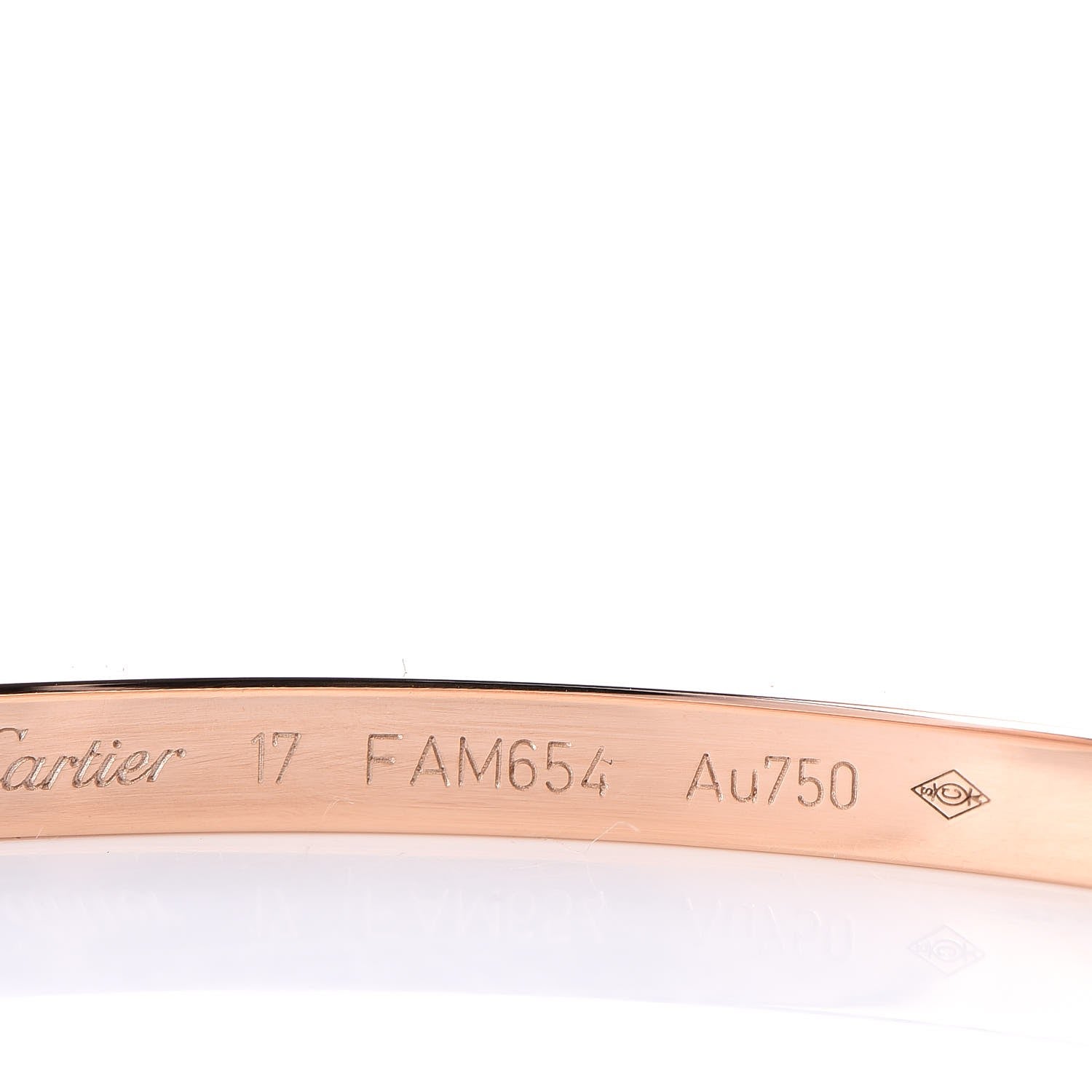 Cartier 18K Pink Gold Small LOVE Bracelet 17 8 of 10