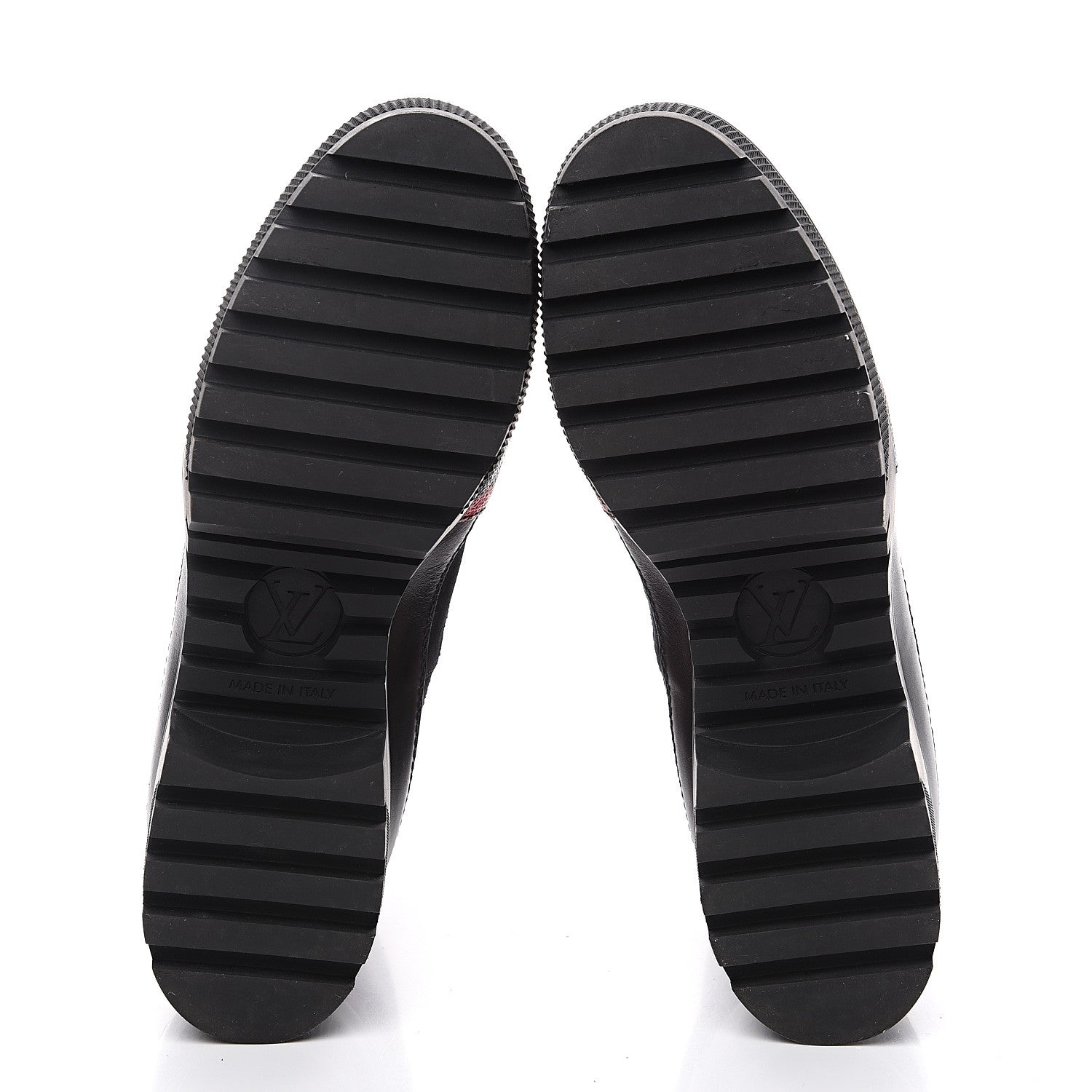 Louis Vuitton Suede Calfskin Damier Azur Overcloud Platform Desert Boots 37.5 Black 5 of 7