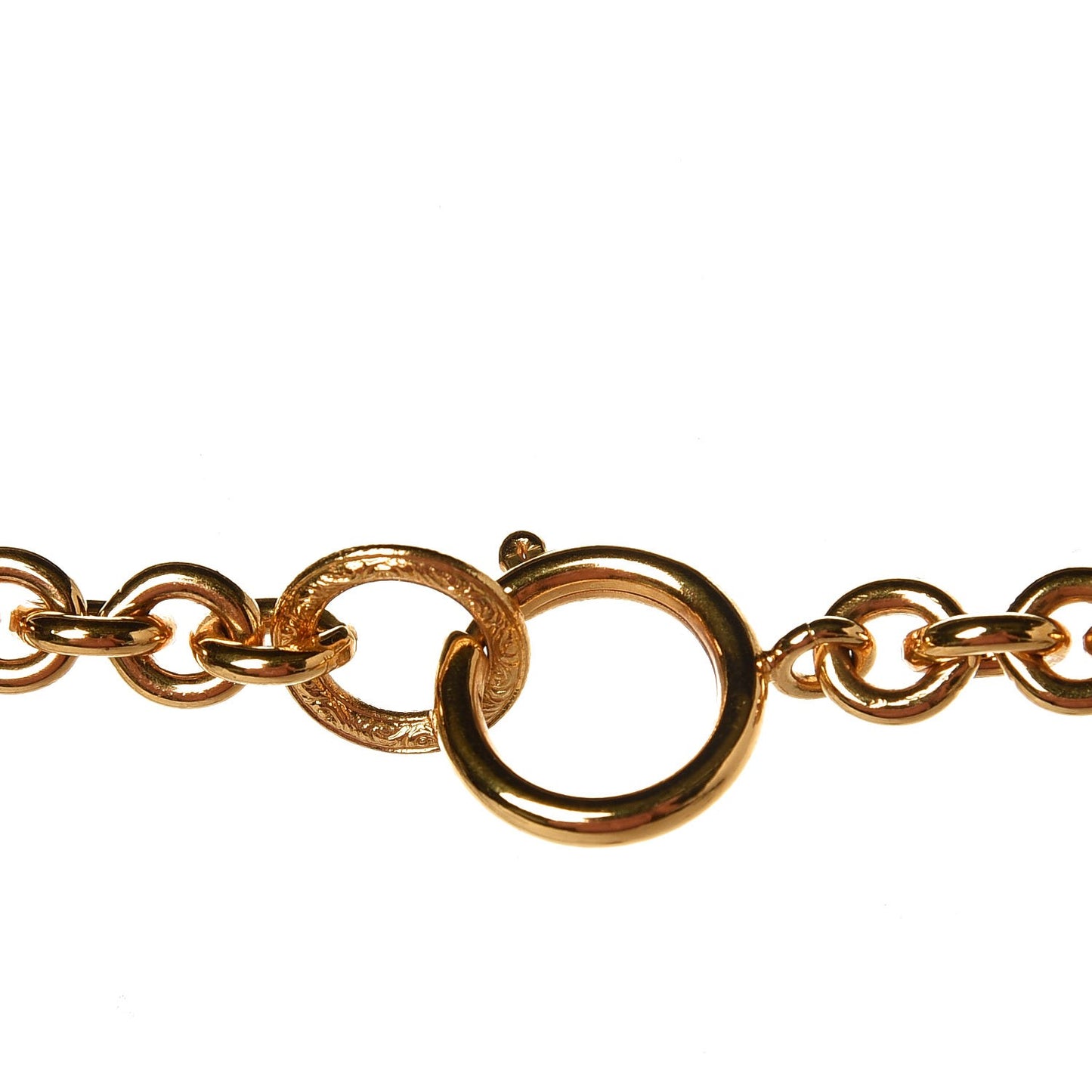 CC Heart Chain Pendant Necklace Gold