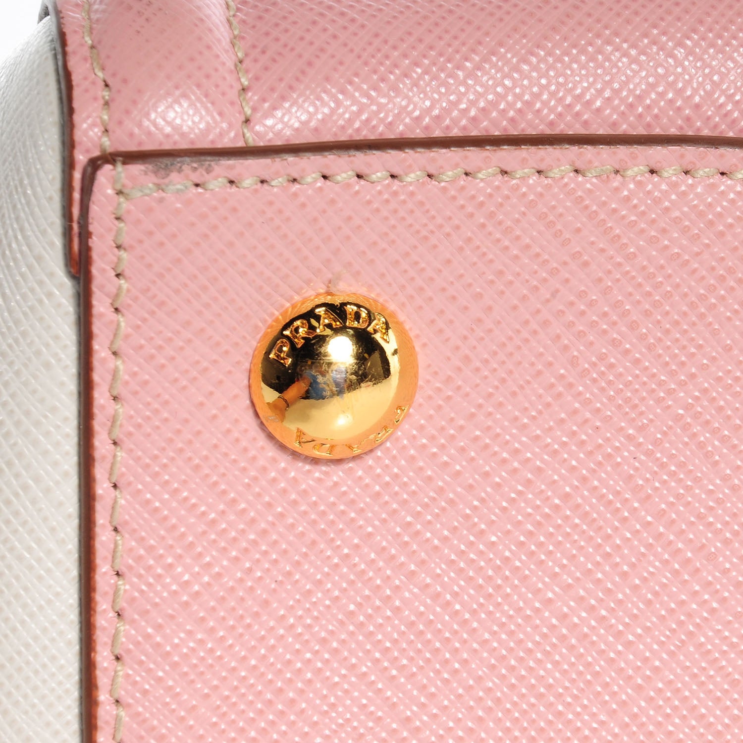 Prada Saffiano Lux Medium Bi-Color Tote Orchidea Talco 15 of 15
