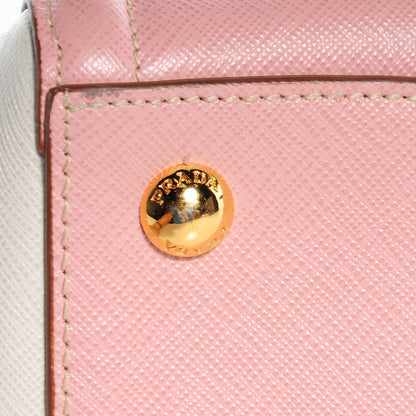 Prada Saffiano Lux Medium Bi-Color Tote Orchidea Talco 15 of 15