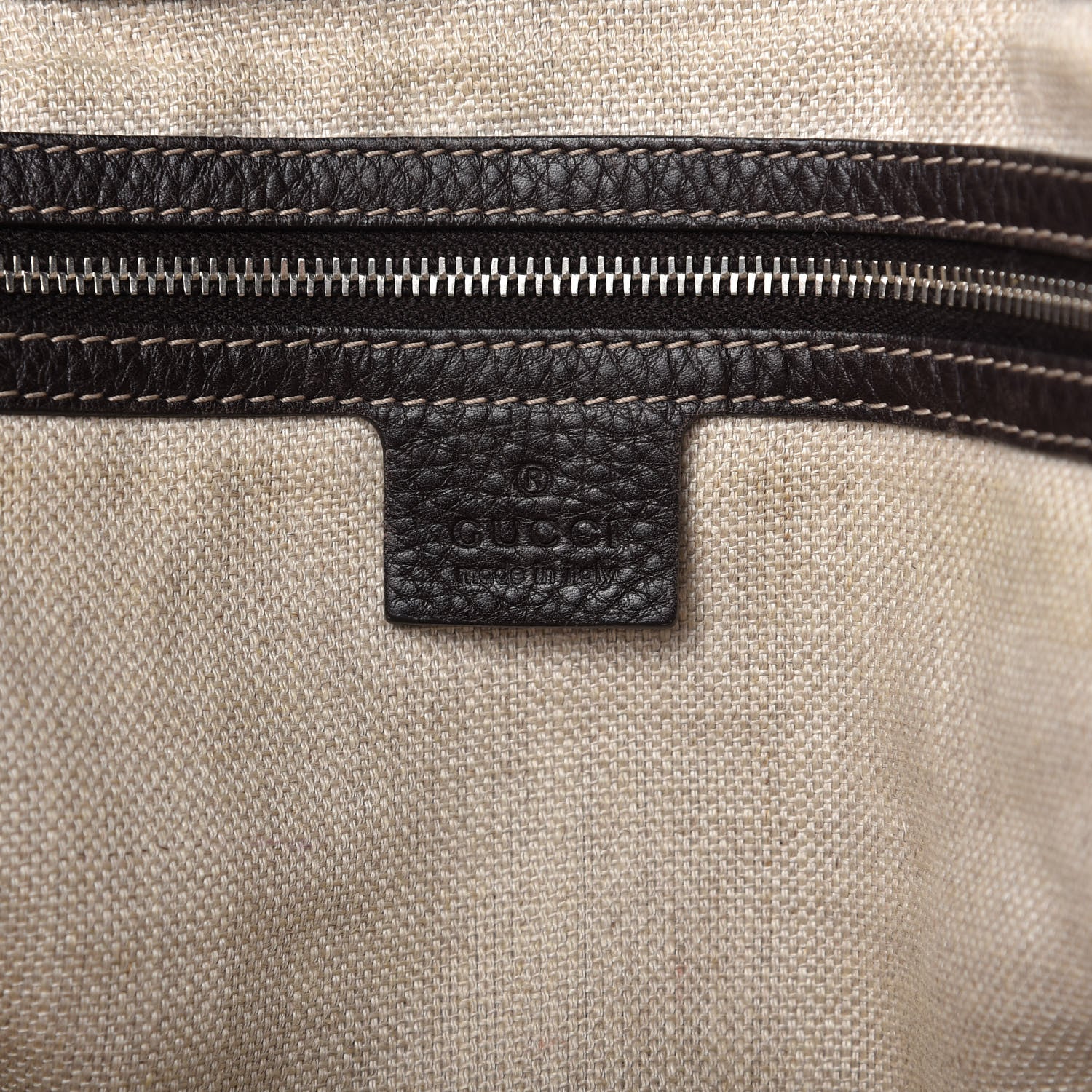 Gucci Monogram Medium Icon Bit Tote Dark Brown 8 of 14