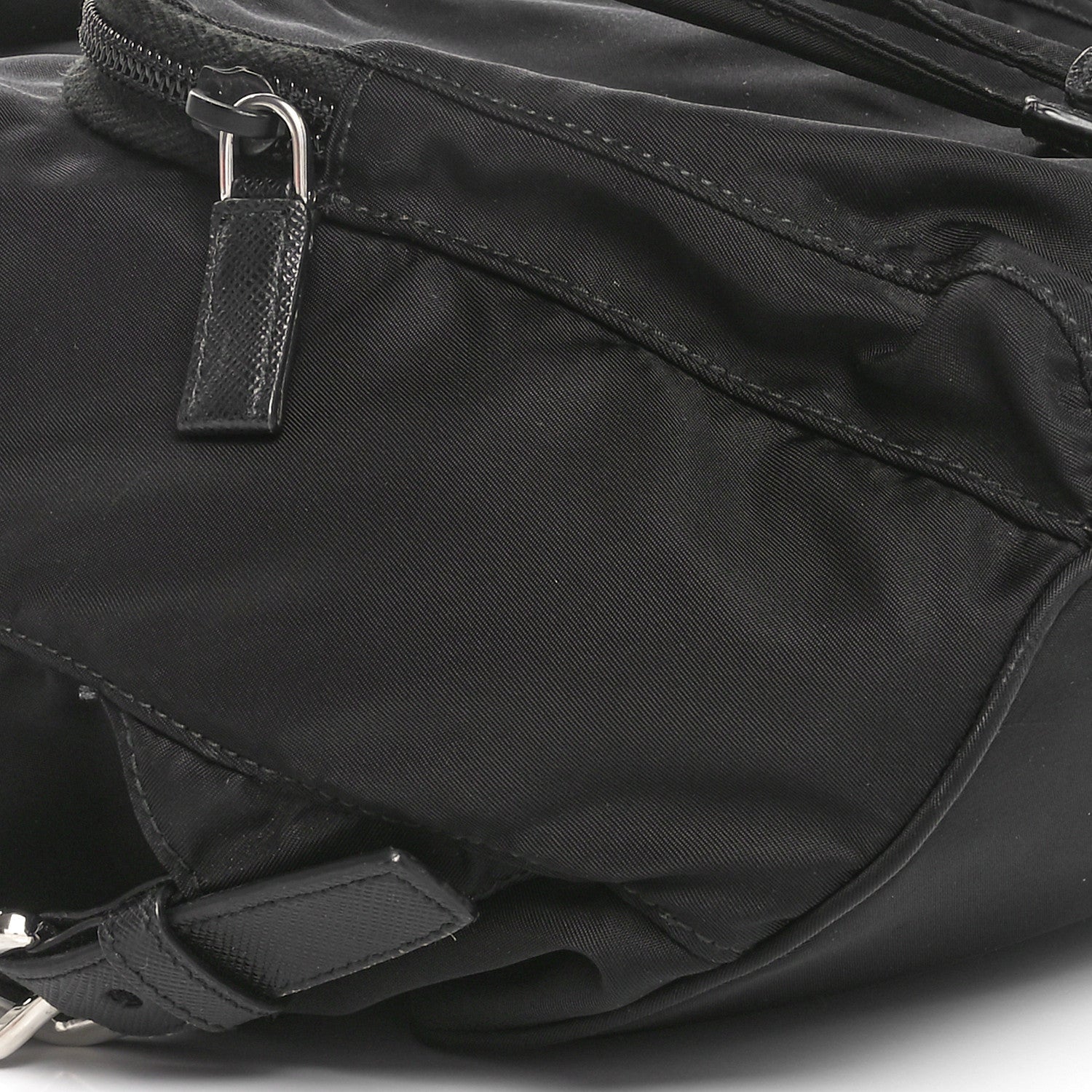 Prada Tessuto Nylon Saffiano Vela Backpack Black 8 of 9