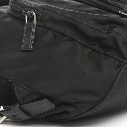 Prada Tessuto Nylon Saffiano Vela Backpack Black 8 of 9
