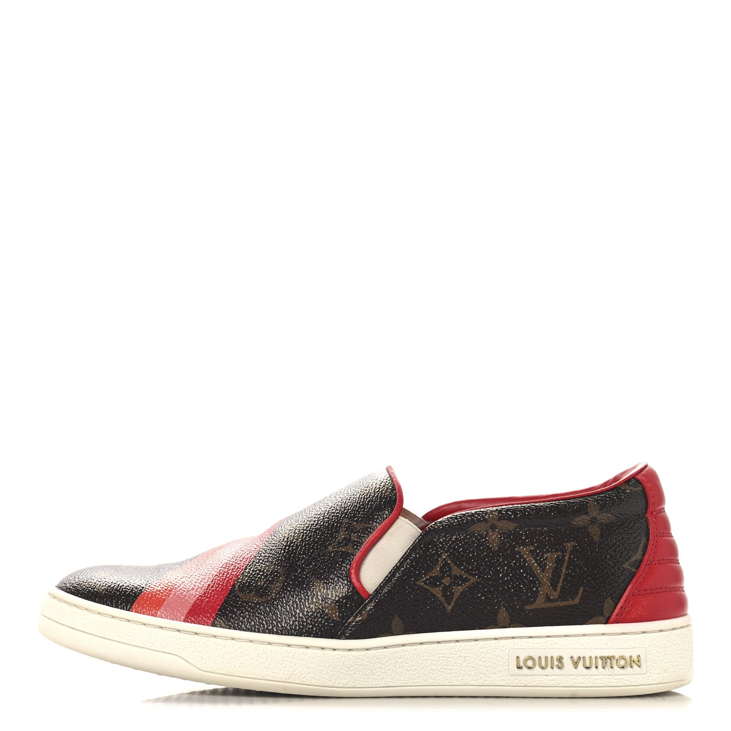 Louis Vuitton Monogram Frontrow Slip On Sneakers 36.5 Rouge 1 of 8