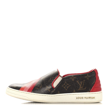 Louis Vuitton Monogram Frontrow Slip On Sneakers 36.5 Rouge 1 of 8