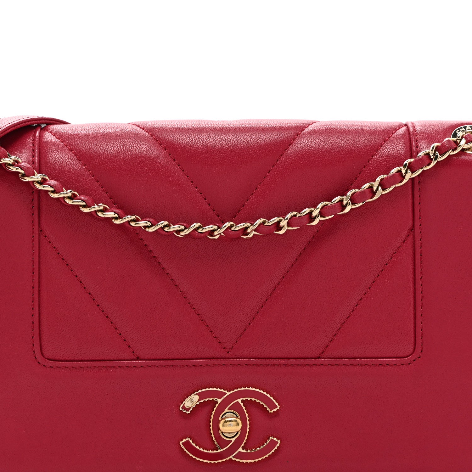 Chanel Sheepskin Chevron Quilted Vintage Mademoiselle Flap Pink 8 of 10