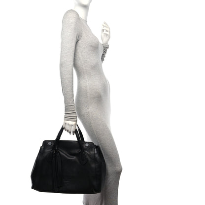 Gucci Pebbled Calfskin Lady Tassel Top Handle Bag Black 2 of 10