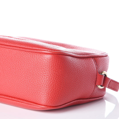Gucci Pebbled Calfskin Small Soho Disco Bag Vibrant Red 7 of 13