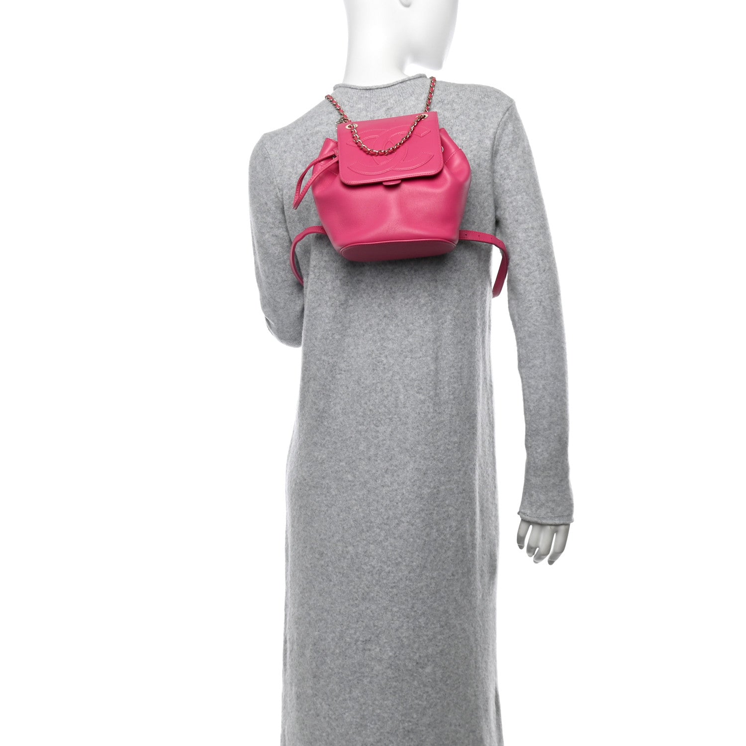 Chanel Lambskin CC Mania Backpack Pink 2 of 12