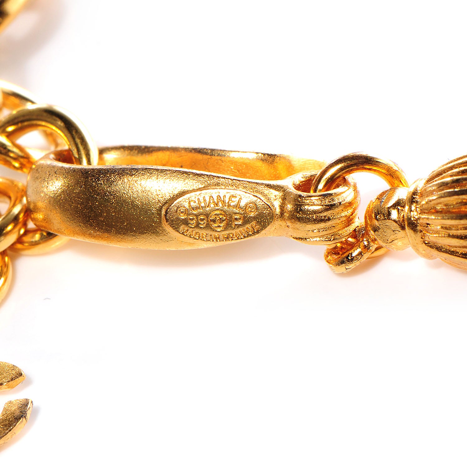 Chanel Crystal Necklace Gold 4 of 5