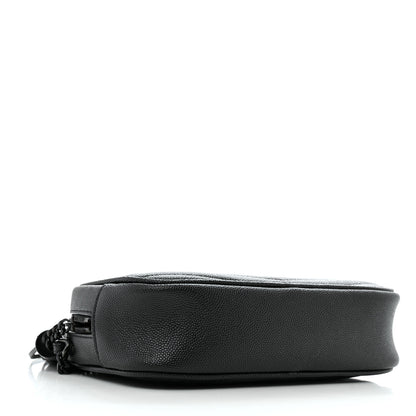 Saint Laurent Grain De Poudre Matelasse Monochrome Monogram Mini Lou Camera Bag Black 4 of 12