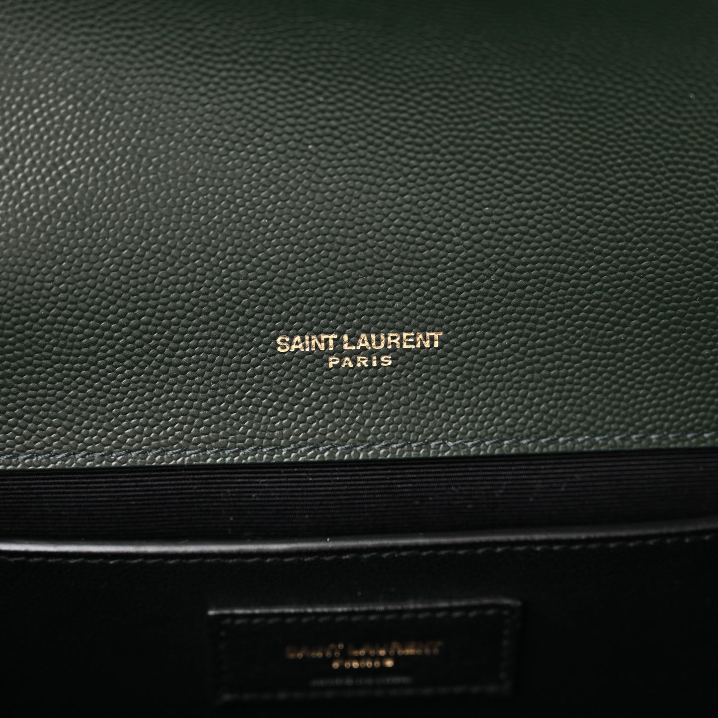 Grain De Poudre Textured Mixed Matelasse Medium Triquilt Monogram Satchel Vert Fonce