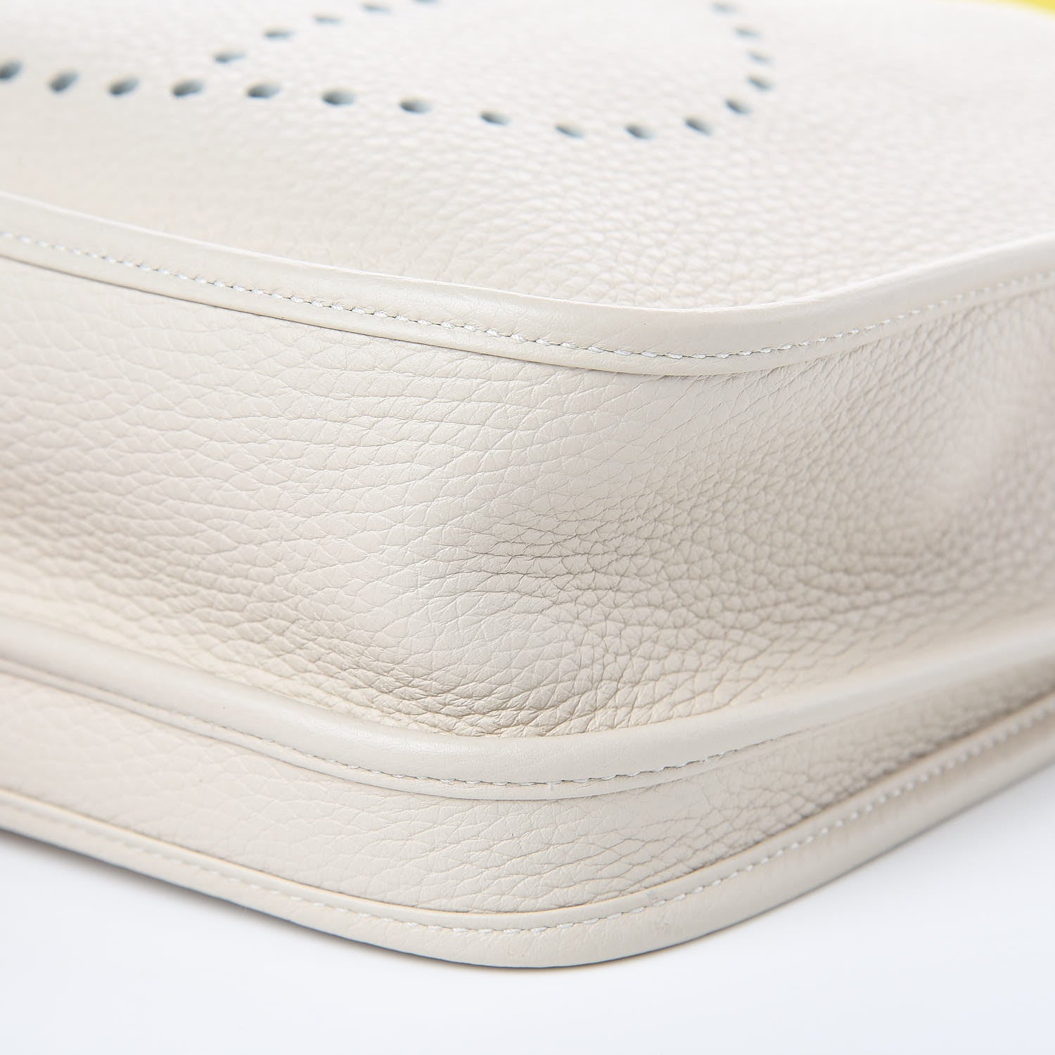 Hermes Taurillon Clemence Amazone Evelyne III PM Craie Lime 10 of 11