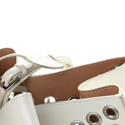 Alaia Calfskin Grommet Rose-Marie 28 Bag White 11 of 14