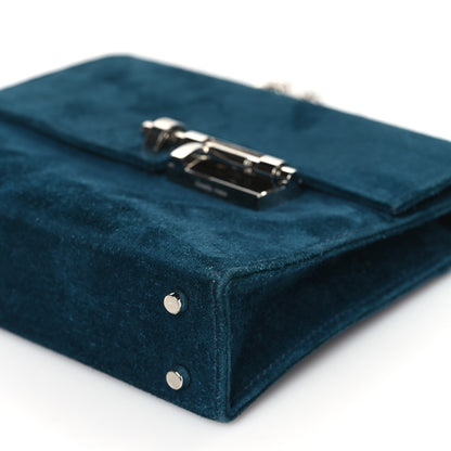 Hermes Veau Doblis Mini Verrou Chaine Bag Bleu Ocean 10 of 10