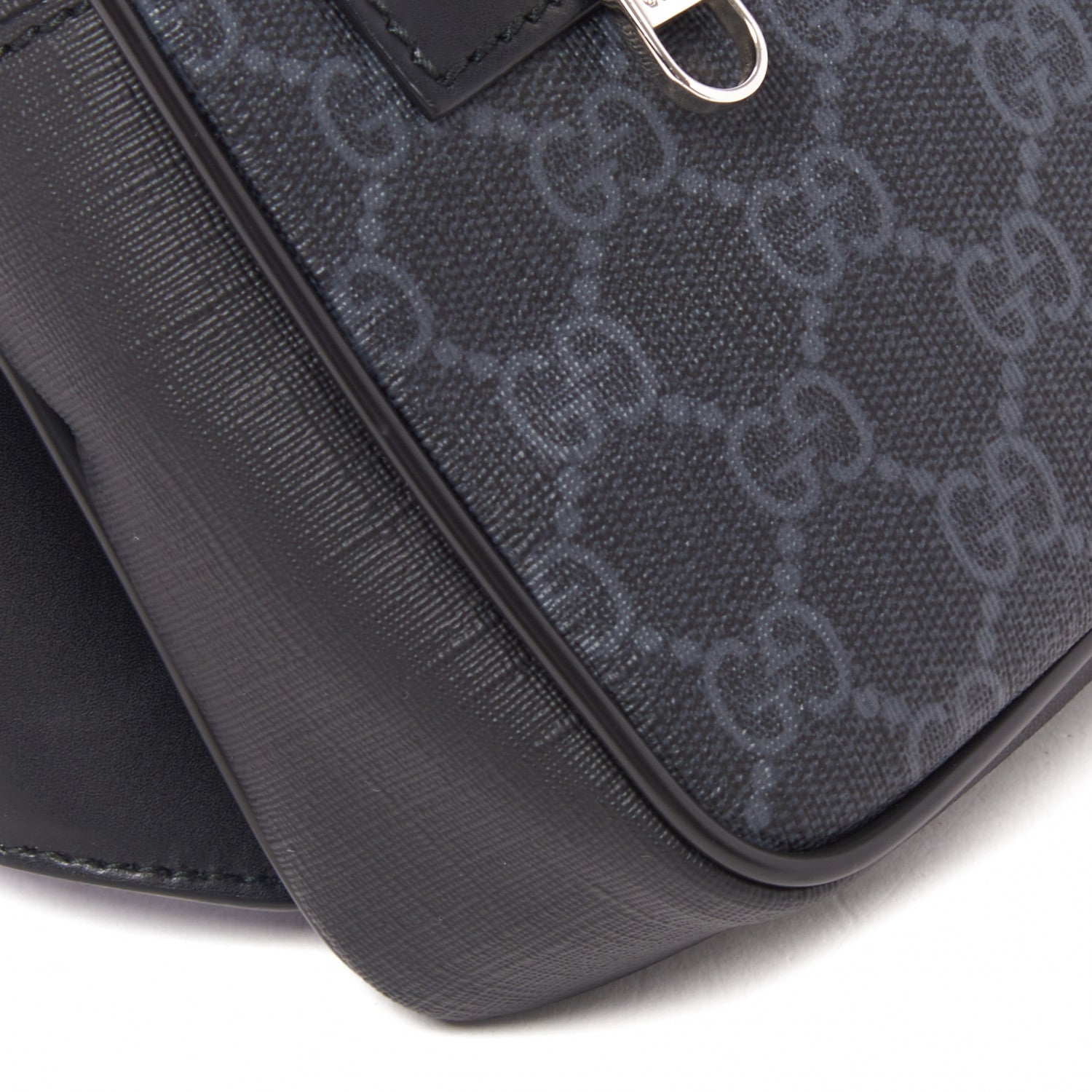 Gucci Soft GG Supreme Monogram Web Belt Bag Black Grey 6 of 9
