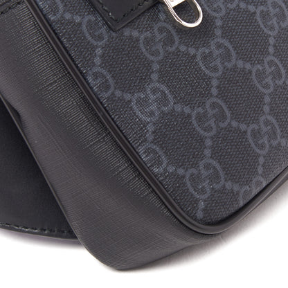Gucci Soft GG Supreme Monogram Web Belt Bag Black Grey 6 of 9