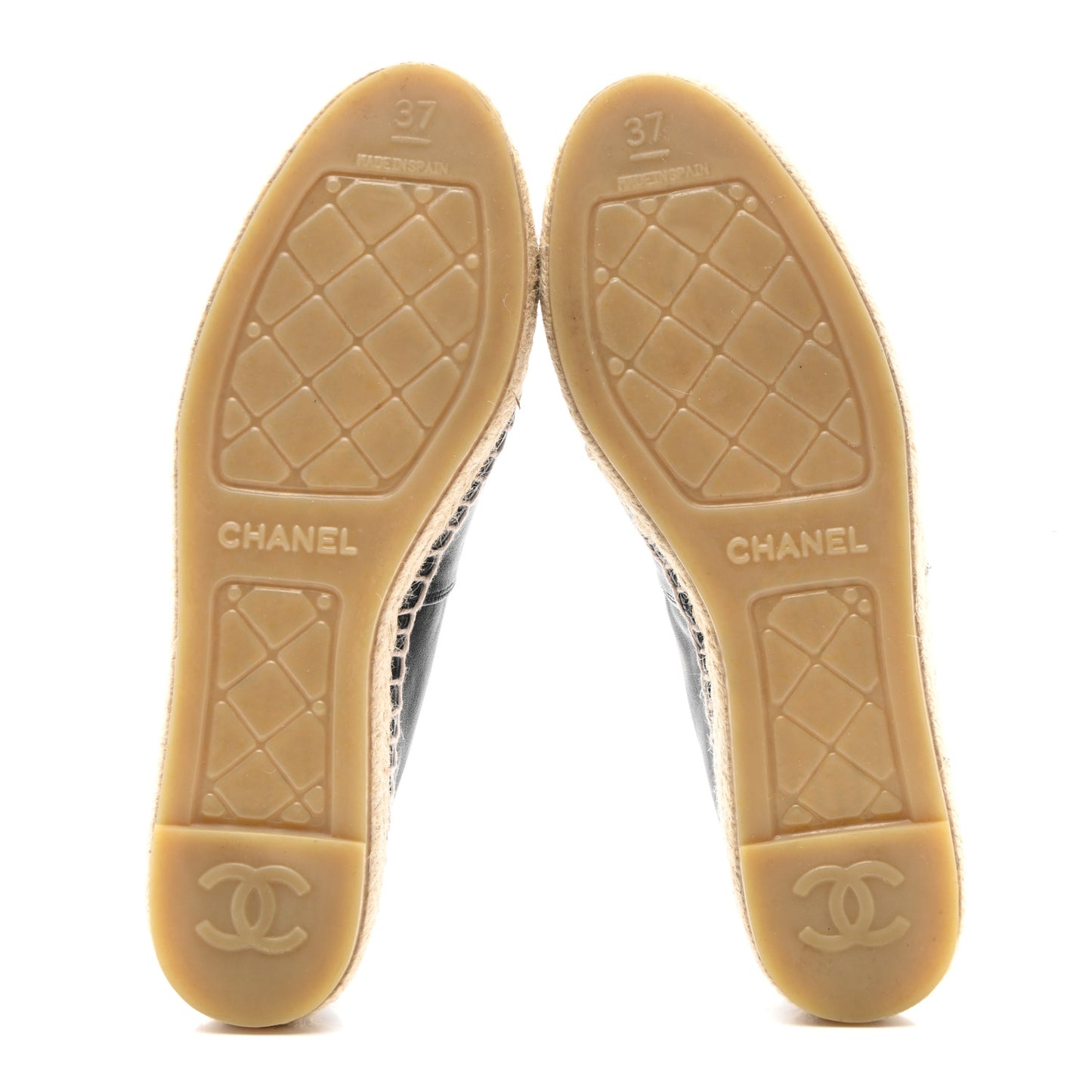 Lambskin CC Espadrilles 37 Black