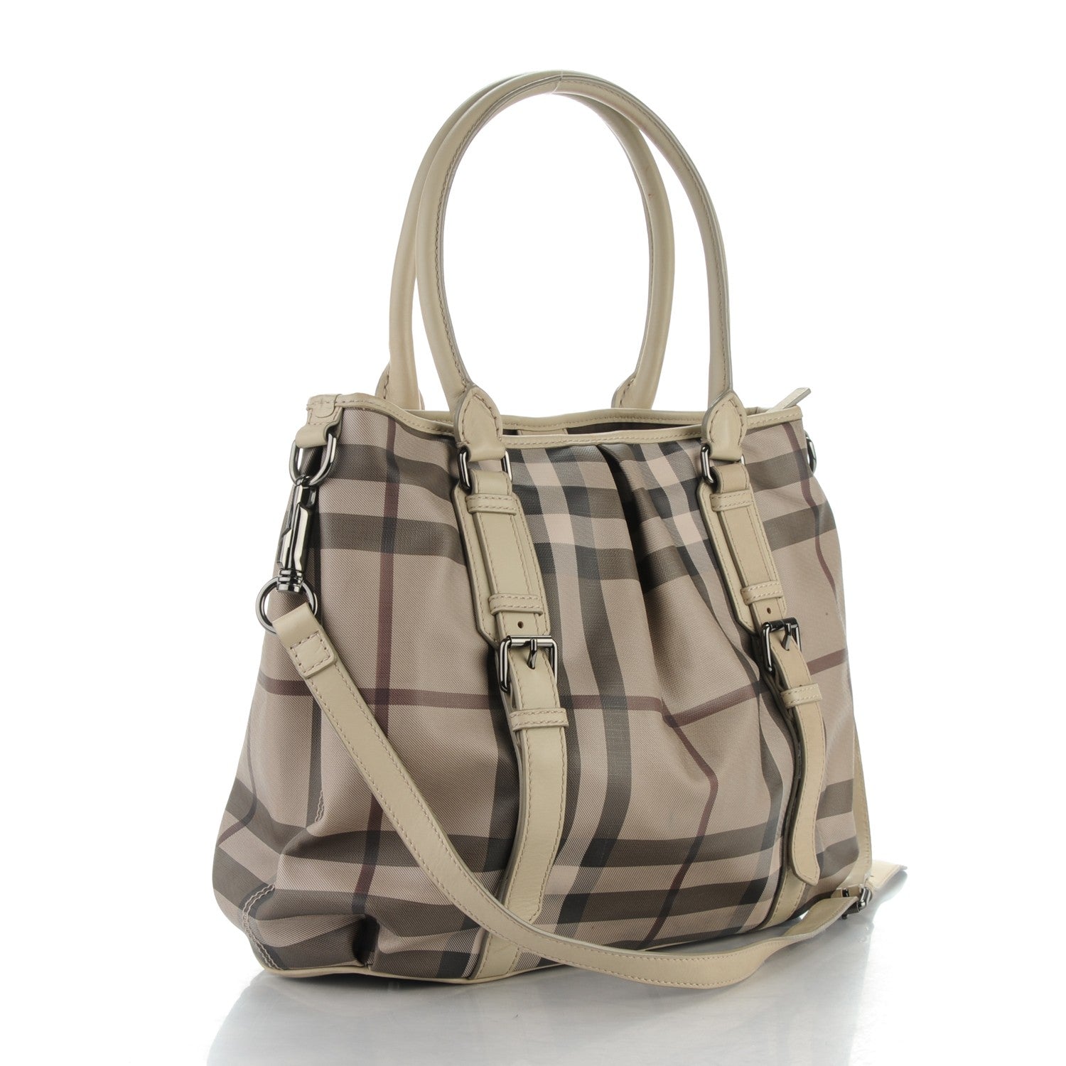Burberry Smoked Check Large Northfield Tote Trench 3 of 10