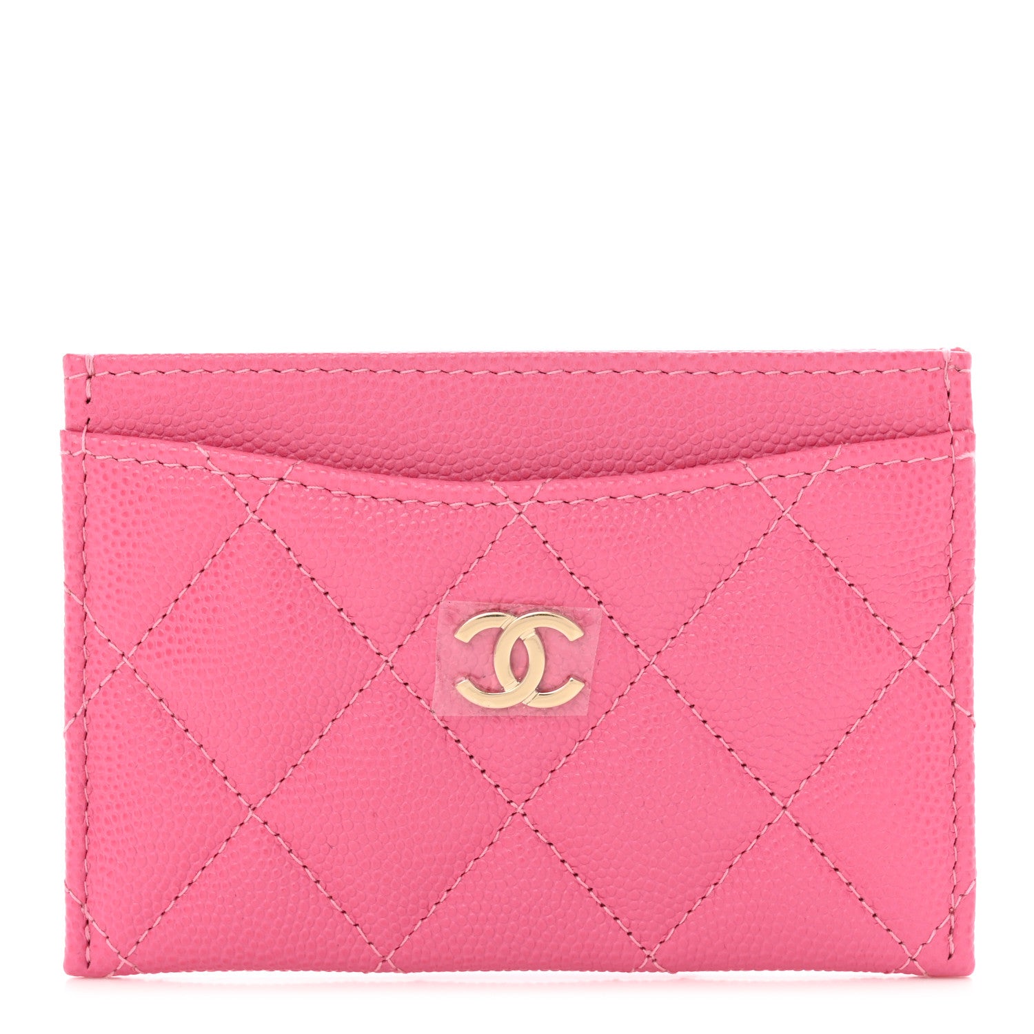 Chanel Caviar Quilted Card Holder Pink 1 of 11