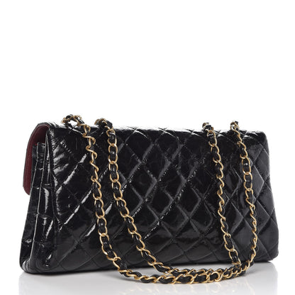 Chanel Glazed Crinkled Calfskin Flap Black 3 of 7