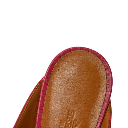 Hermes Goatskin Tuileries Mules 38 Rouge Azalee 9 of 9