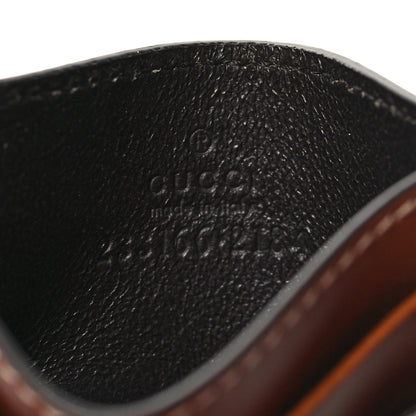 Gucci GG Supreme Monogram Calfskin Card Holder Beige Ebony Cuir 6 of 7