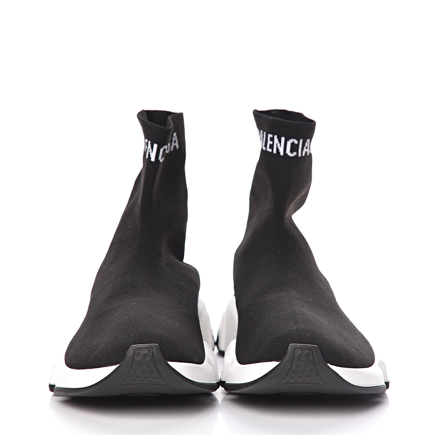 Balenciaga Neoprene Knit Womens Hi Speed Sneakers 38 Black 2 of 9
