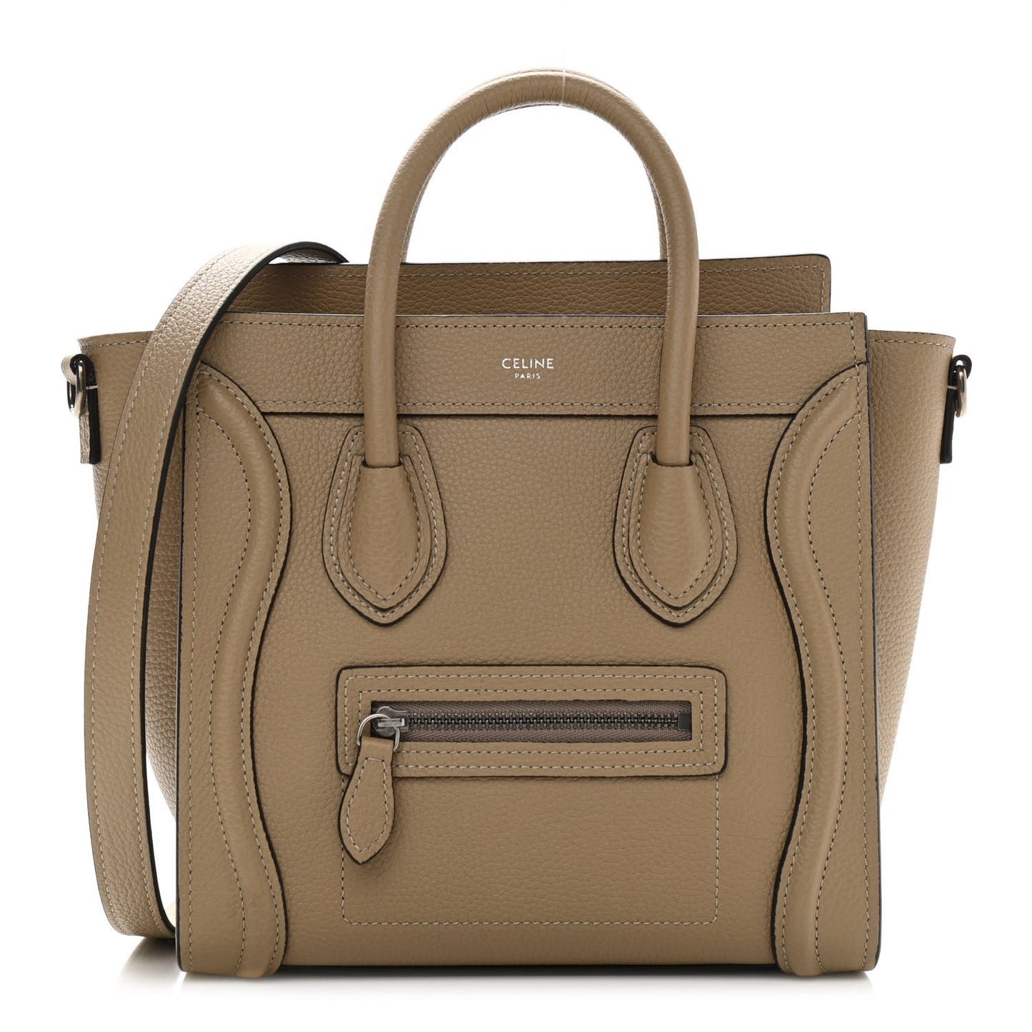 Drummed Calfskin Nano Luggage Dune