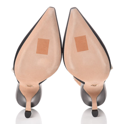 Christian Dior Technical Canvas Ribbon J'Adior Slingback 100mm Pumps 39 Black 5 of 9