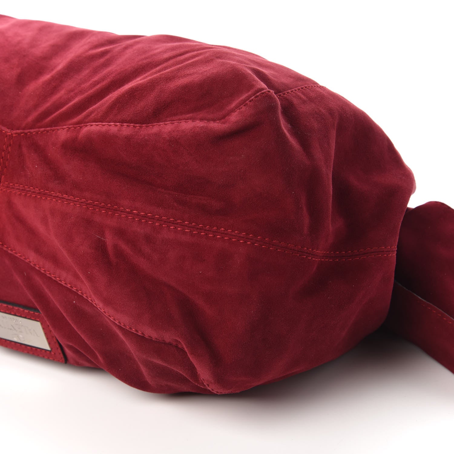 Valentino Garavani Suede Large Nuage Bow Hobo Burgundy 7 of 9